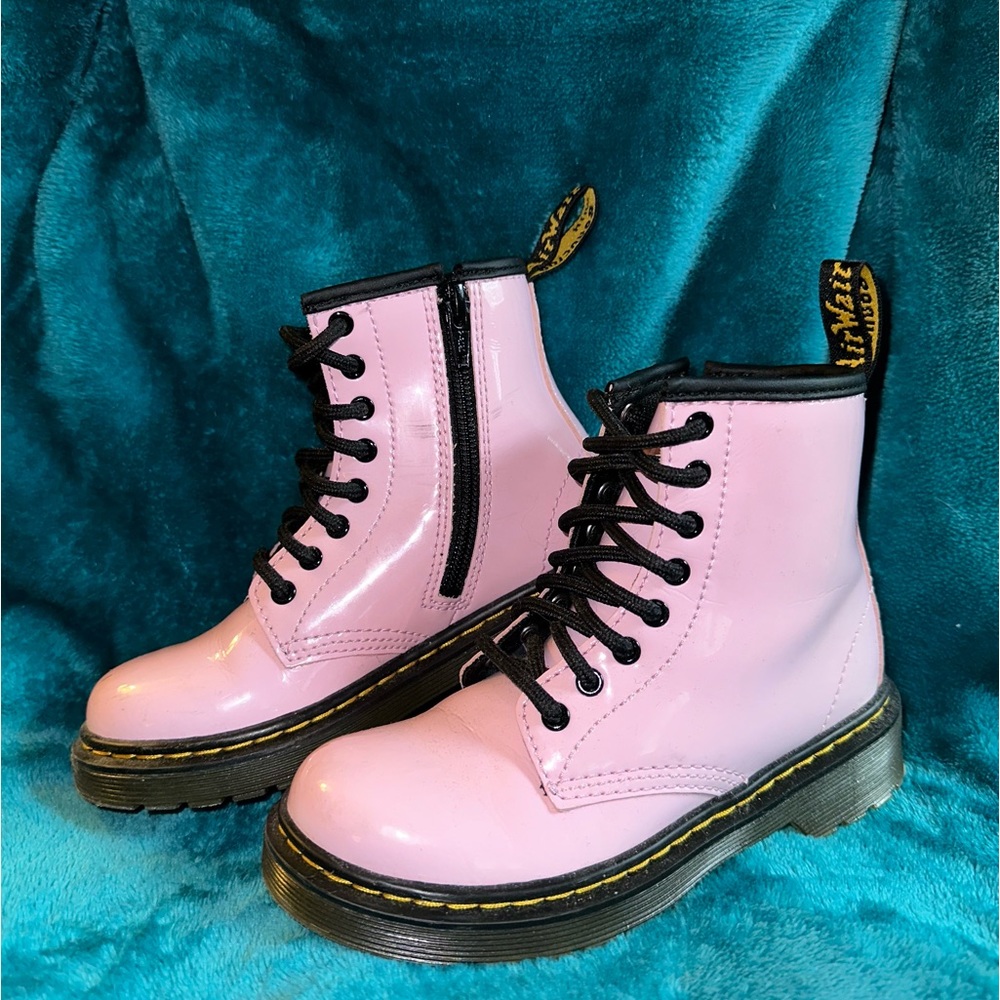 Dr. Marten JUNIOR 1460 PATENT LEATHER BOOTS. Kids Size 12 In Excellent Condition